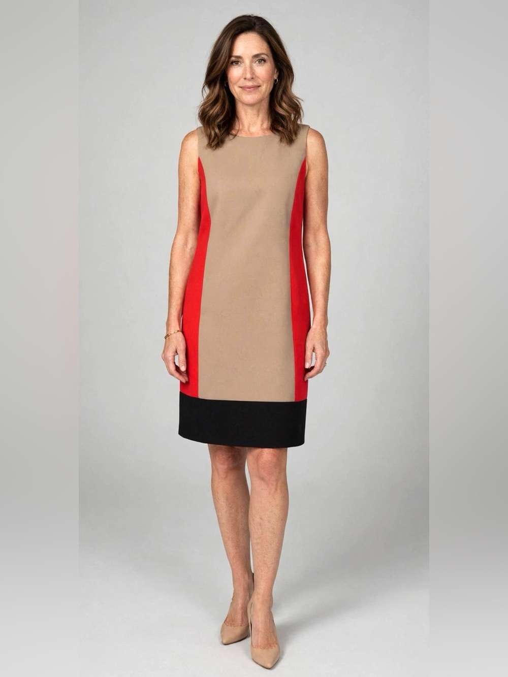Dorothy Perkins Orange and Tan Sheath Mini Dress